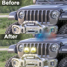 Load image into Gallery viewer, OL-21W04Y 7 Inch LED Long-Distance Headlight Angel Eye Background Work Light