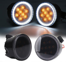 Load image into Gallery viewer, 2pcs For Wrangler Plum Blossom-Shaped Yellow LED Car Lights Car Modified Grille Turn Signal Lights, With Aperture, Without Aperture
