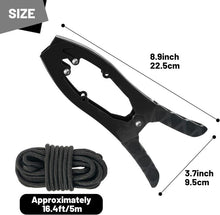 Load image into Gallery viewer, Canoe/Kayak Self-Locking Stainless Steel Anchor Clamp With Toothed Jaws, Black, Black + Metal Buckle, Black + Kayak Handrail, Black + Metal Buckle + Kayak Handrail