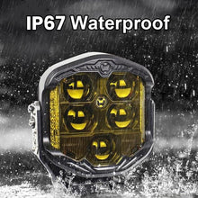 Load image into Gallery viewer, OL-21W03Y 7 Inch 3-Sided Illumination High / Low Beam Car Modified Work Light Roof Light  A-Pillar Spotlights