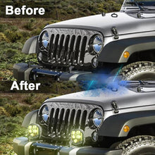 Load image into Gallery viewer, OL-21W03Y 7 Inch 3-Sided Illumination High / Low Beam Car Modified Work Light Roof Light  A-Pillar Spotlights