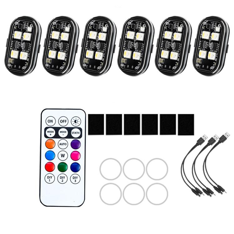 Wireless Remote-Controlled Motorcycle LED Flashing Taillight For Retrofitting, 1 Light, 2 Lights, 4 Lights, 6 Lights, 8 Lights