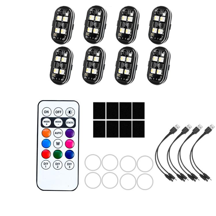 Wireless Remote-Controlled Motorcycle LED Flashing Taillight For Retrofitting, 1 Light, 2 Lights, 4 Lights, 6 Lights, 8 Lights