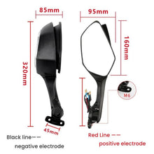 Load image into Gallery viewer, Motorcycle Rearview Mirror With LED Light For Kawasaki ZX-10R 2011-2015