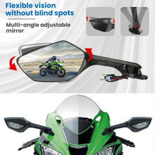 Load image into Gallery viewer, Motorcycle Rearview Mirror With LED Light For Kawasaki ZX-10R 2011-2015