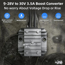 Load image into Gallery viewer, Power Converter Car Charger Cigarette Lighter, 12V / 24V To 30V 3.5A With 1m Car Charger