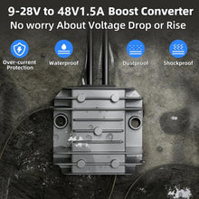 Load image into Gallery viewer, Power Converter Voltage Booster, 12V / 24V To 48V 1.5A With 1m DC Cable, 12V / 24V To 48V 1.5A With 1m DC Cable Clips
