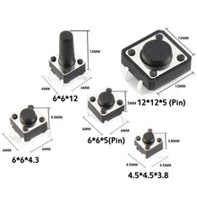 Load image into Gallery viewer, 125pcs /Set Car Button Micro Tactile Switch, 125pcs /Set
