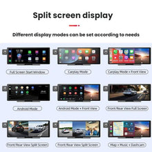 Load image into Gallery viewer, Voice-Controlled CarPlay With Split-Screen Dual-Camera Dashcam, Front Camera + Interior View, With Rear View Camera