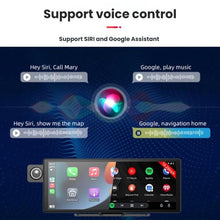 Load image into Gallery viewer, Voice-Controlled CarPlay With Split-Screen Dual-Camera Dashcam, Front Camera + Interior View, With Rear View Camera