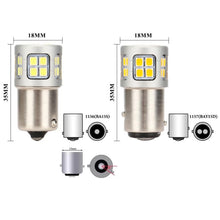 Load image into Gallery viewer, 1pair Automotive 30-LED Wick 12V-80V Turn/Daytime Running/Taillight, 1156 Straight Pin, 1156 Crooked Pin, 1157