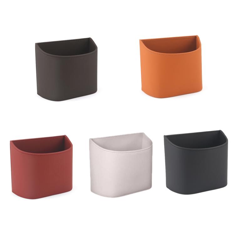 Hanging Leather Car Trash Can Multifunctional Storage Box