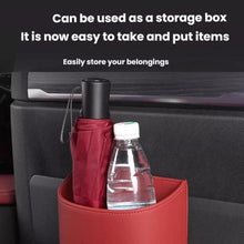 Load image into Gallery viewer, Hanging Leather Car Trash Can Multifunctional Storage Box