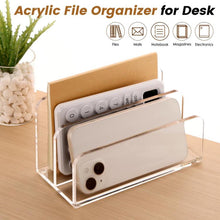 Load image into Gallery viewer, Acrylic Desk Organizer Box File Rack, Single, Double