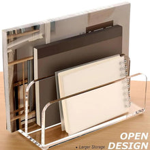 Load image into Gallery viewer, Acrylic Desk Organizer Box File Rack, Single, Double