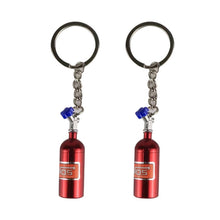 Load image into Gallery viewer, 2 PCS Fashion Metal Keyring Car Keychain Auto Key Chain Key Ring, Black, Blue, White, Red, Purple, Gold, Green