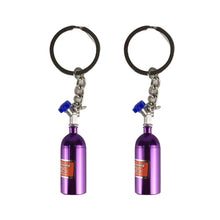 Load image into Gallery viewer, 2 PCS Fashion Metal Keyring Car Keychain Auto Key Chain Key Ring, Black, Blue, White, Red, Purple, Gold, Green