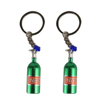 Load image into Gallery viewer, 2 PCS Fashion Metal Keyring Car Keychain Auto Key Chain Key Ring, Black, Blue, White, Red, Purple, Gold, Green