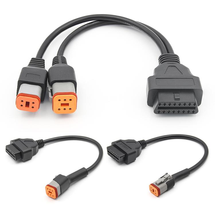 Motorcycle 6+4 Pin Adapter Cable for Harley Davidson