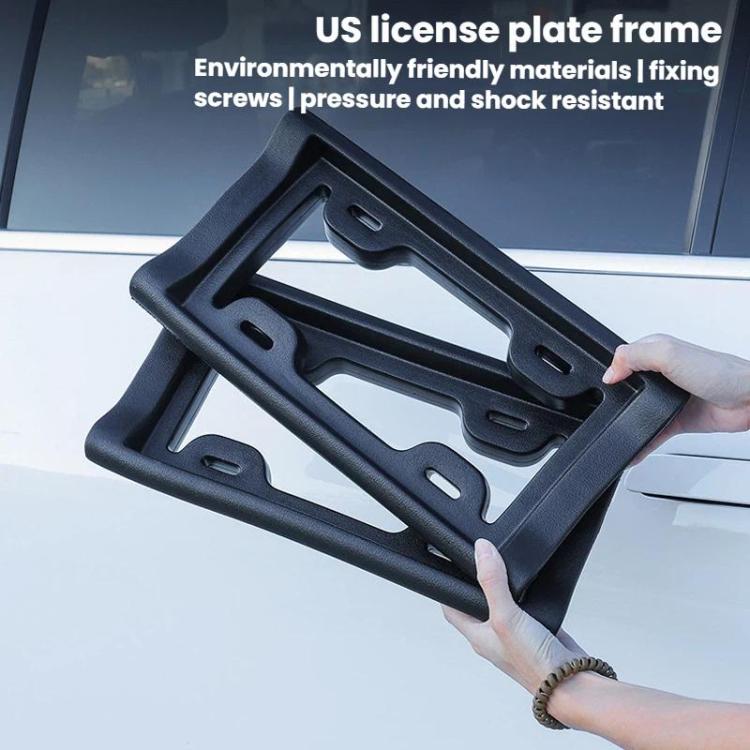 Car License Plate Frame Plate Holder Anti-Collision License Plate Frame, US