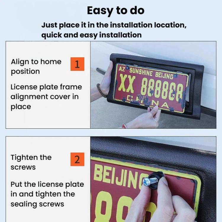 Car License Plate Frame Plate Holder Anti-Collision License Plate Frame, US
