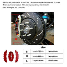 Load image into Gallery viewer, 2pcs /Set Car High-Temperature Resistant Brake Caliper Cover Kit, S Red, M Red, L Red, S Blue, M Blue, L Blue, S Yellow, M Yellow, L Yellow, S Silver, M Silver, L Silver, S Black, M Black, L Black