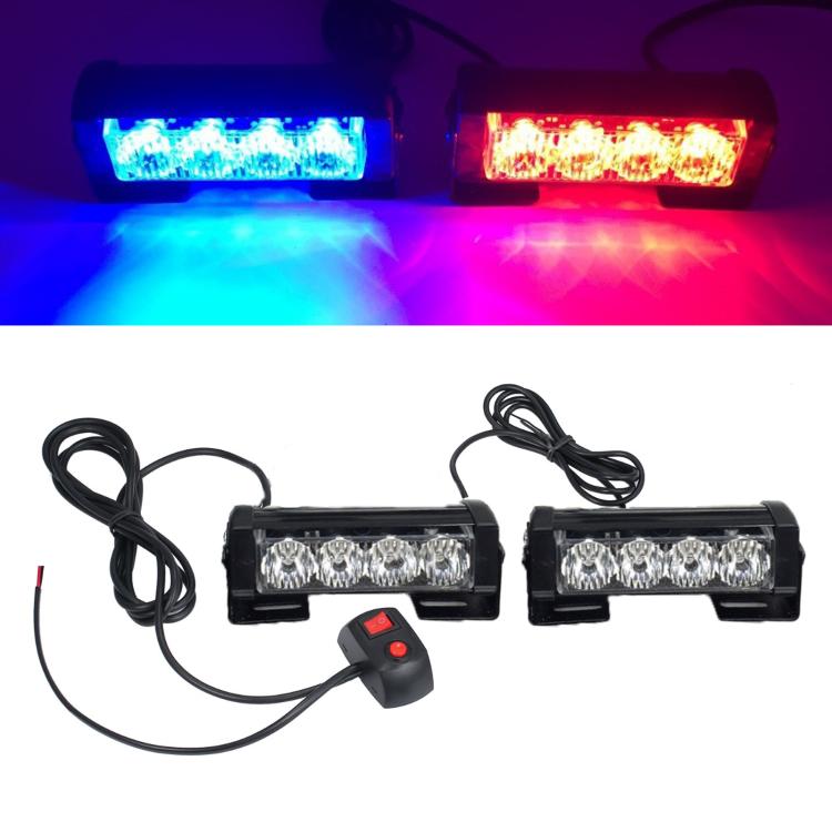Car Modification High-brightness Flashing Warning Lights, One For Two 4 Light, One For Two 6 Light, One For Four 4 Light, One For Four 6 Light