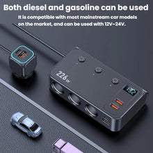 Load image into Gallery viewer, 226W 3 In 1 Car Cigarette Lighter Digital Display PD Fast-Charging Car Charger, C33