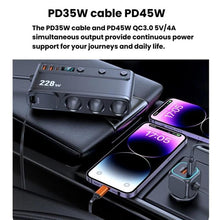 Load image into Gallery viewer, 228W Car Cigarette Lighter Retractable Cable 3 In 1 Fast-Charging Car Charger With Independent Switches, C35L