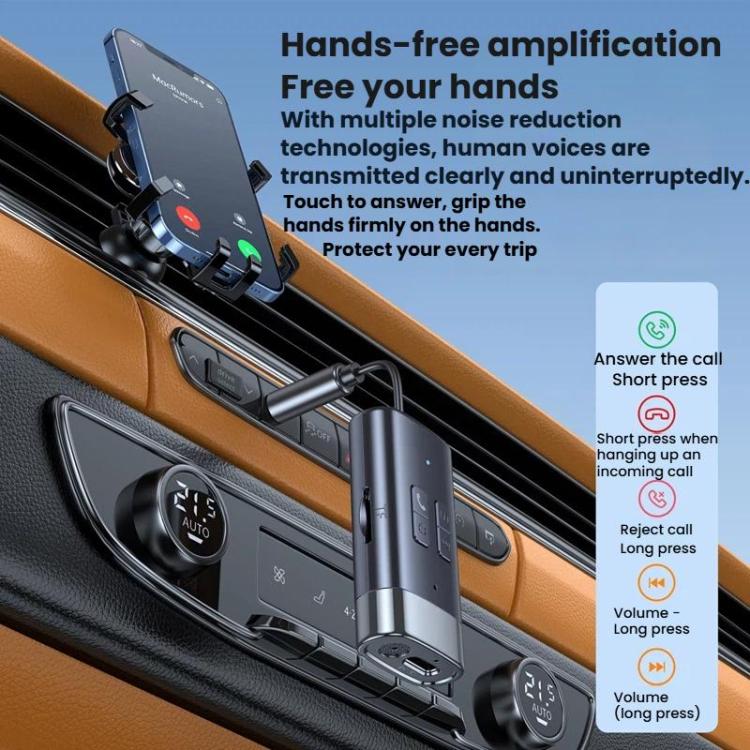 G76 Bluetooth 5.4 Receiver Transmitter Car AUX Adapter, G76