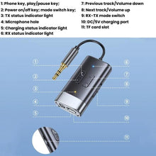 Load image into Gallery viewer, G76 Bluetooth 5.4 Receiver Transmitter Car AUX Adapter, G76