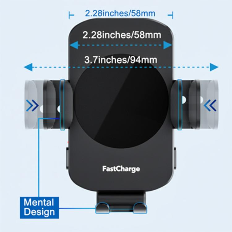 5W-15W Air Vent Car Wireless Charging Mount Smart Sensor Mount For Phone Charging, M15A