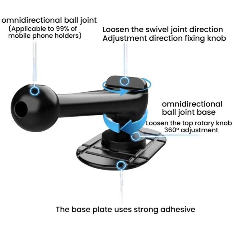 2pcs Car Adhesive Snail-Shaped Phone Mount Base 360-Degree Rotatable Mount Base, Snail-Shaped Phone Mount Base