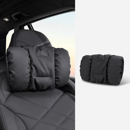 Car Stain-Resistant Leather Headrest Car Neck Pillow Lumbar Cushion Set, Headrest Black, Headrest Brown, Headrest Red, Backrest Black, Backrest Brown, Backrest Red, Headrest+Backrest Black, Headrest+Backrest Brwon, Headrest+Backrest Red