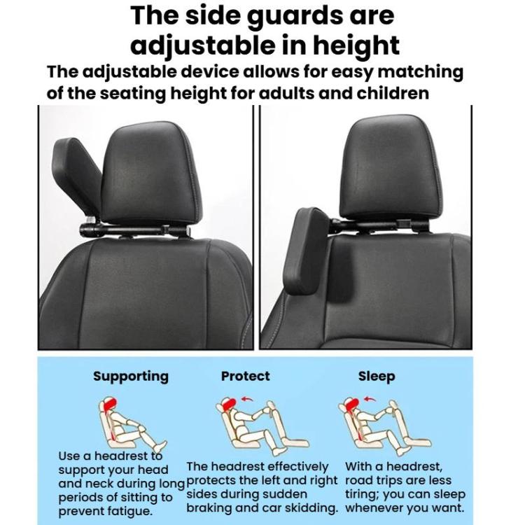 B03S Parallelogram Single-Side Headrest Car Neck Support Pillow Car Seat Side Sleeping Pillow