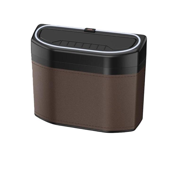 Car Trash Can Side-mounted Storage Box With Light