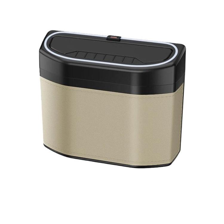 Car Trash Can Side-mounted Storage Box With Light