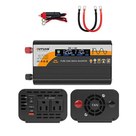 XUYUAN 12V / 24V To 110V Pure Sine Wave Inverter Power Inverter US Plug, 800W Black, 1400W Black, 2000W Black, 3000W Black, 3600W Black, 4000W Black, 800W Red, 1400W Red, 2000W Red, 3000W Red