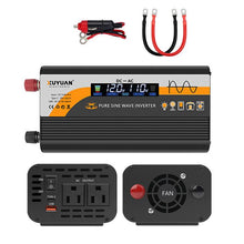 Load image into Gallery viewer, XUYUAN 12V / 24V To 110V Pure Sine Wave Inverter Power Inverter US Plug, 800W Black, 1400W Black, 2000W Black, 3000W Black, 3600W Black, 4000W Black, 800W Red, 1400W Red, 2000W Red, 3000W Red