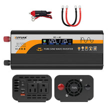 Load image into Gallery viewer, XUYUAN 12V / 24V To 110V Pure Sine Wave Inverter Power Inverter US Plug, 800W Black, 1400W Black, 2000W Black, 3000W Black, 3600W Black, 4000W Black, 800W Red, 1400W Red, 2000W Red, 3000W Red
