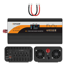 Load image into Gallery viewer, XUYUAN 12V / 24V To 110V Pure Sine Wave Inverter Power Inverter US Plug, 800W Black, 1400W Black, 2000W Black, 3000W Black, 3600W Black, 4000W Black, 800W Red, 1400W Red, 2000W Red, 3000W Red