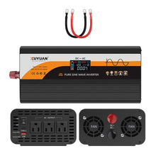 Load image into Gallery viewer, XUYUAN 12V / 24V To 110V Pure Sine Wave Inverter Power Inverter US Plug, 800W Black, 1400W Black, 2000W Black, 3000W Black, 3600W Black, 4000W Black, 800W Red, 1400W Red, 2000W Red, 3000W Red