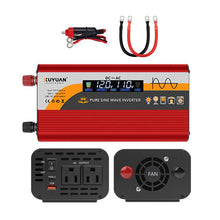 Load image into Gallery viewer, XUYUAN 12V / 24V To 110V Pure Sine Wave Inverter Power Inverter US Plug, 800W Black, 1400W Black, 2000W Black, 3000W Black, 3600W Black, 4000W Black, 800W Red, 1400W Red, 2000W Red, 3000W Red