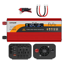 Load image into Gallery viewer, XUYUAN 12V / 24V To 110V Pure Sine Wave Inverter Power Inverter US Plug, 800W Black, 1400W Black, 2000W Black, 3000W Black, 3600W Black, 4000W Black, 800W Red, 1400W Red, 2000W Red, 3000W Red