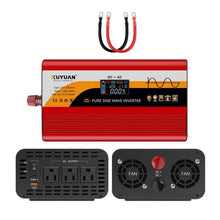 Load image into Gallery viewer, XUYUAN 12V / 24V To 110V Pure Sine Wave Inverter Power Inverter US Plug, 800W Black, 1400W Black, 2000W Black, 3000W Black, 3600W Black, 4000W Black, 800W Red, 1400W Red, 2000W Red, 3000W Red