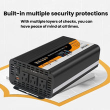 Load image into Gallery viewer, XUYUAN 12V / 24V To 110V Pure Sine Wave Inverter Power Inverter US Plug, 800W Black, 1400W Black, 2000W Black, 3000W Black, 3600W Black, 4000W Black, 800W Red, 1400W Red, 2000W Red, 3000W Red