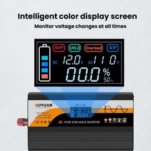 Load image into Gallery viewer, XUYUAN 12V / 24V To 110V Pure Sine Wave Inverter Power Inverter US Plug, 800W Black, 1400W Black, 2000W Black, 3000W Black, 3600W Black, 4000W Black, 800W Red, 1400W Red, 2000W Red, 3000W Red