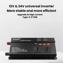 Load image into Gallery viewer, XUYUAN 12V / 24V To 220V Car Power Inverter LED Display Power Converter, 600W, 1200W, 2000W