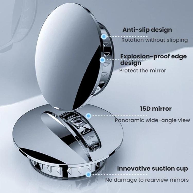360 Degree Adjustable Frameless Suction Cup High-Definition Small Round Mirror