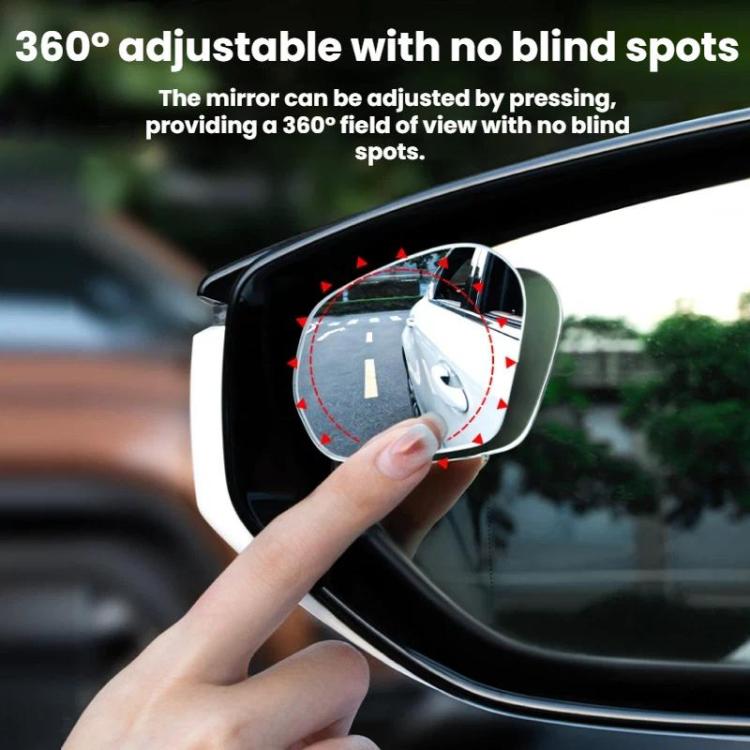 Suction Cup Car Rearview Blind Spot Reversing Assist Mirror, Silver, Black, White